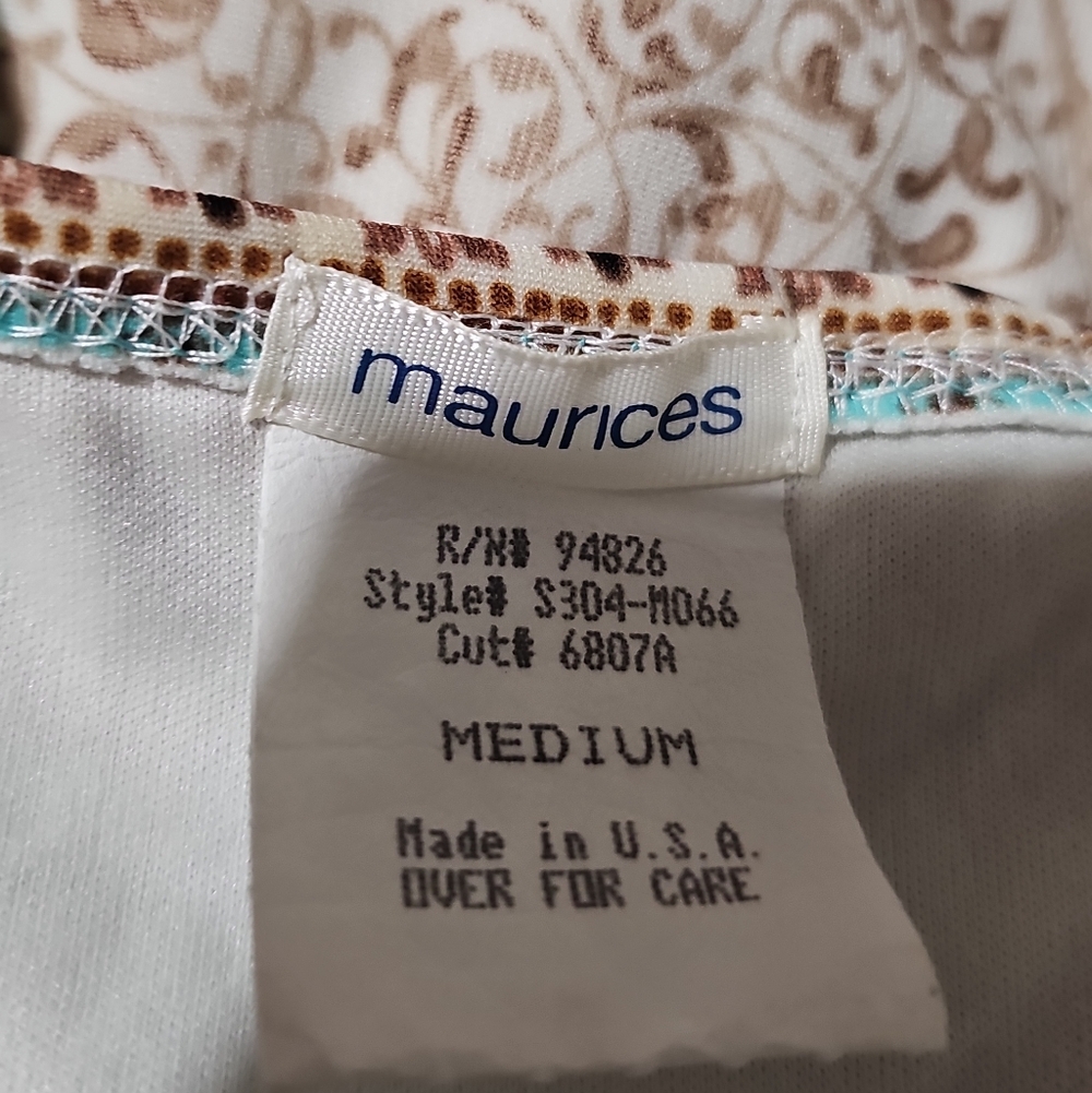 🤎 Maurices Boho Patchwork Camisole Tank – Turquoise & Brown – M - Picture 3 of 4